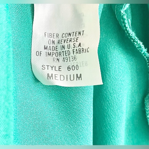 Vintage Claire Sandra by Lucie Ann Emerald Green Night Dress Size Medium - Picture 8 of 11